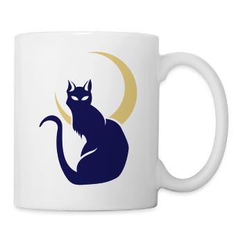 Night Cat - Tasse - Weiß - Rechts