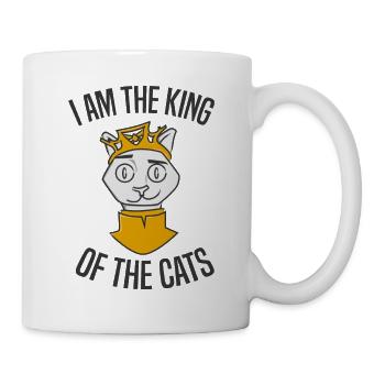 Katzenkoenig fuer Katzenliebhaber - Tasse - Weiß - Rechts