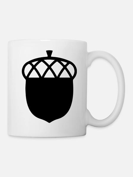 Nuss - Tasse - Weiß