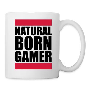 Natural Born Gamer Logo - Tasse - Weiß - Rechts