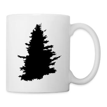 Baum, Nadelbaum, Wald - Tasse - Weiß - Rechts