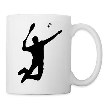 badminton - Tasse - Weiß - Rechts
