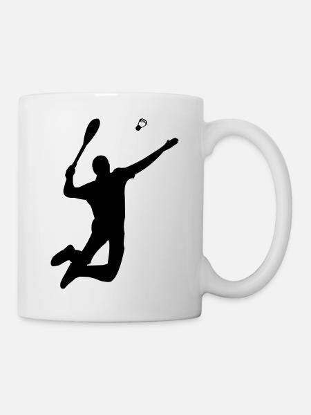 badminton - Tasse - Weiß