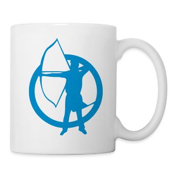 Bogenschießen Bogenschießen Logo Bogenschütze 9 - Tasse - Weiß - Rechts