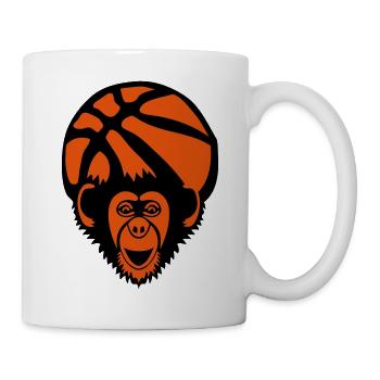 Basketball Affe Schimpanse Basketball ball - Tasse - Weiß - Rechts