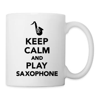Saxophon - Tasse - Weiß - Rechts