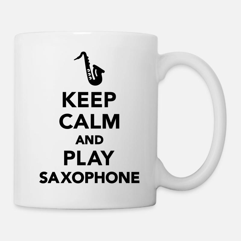 Saxophon - Tasse - Weiß