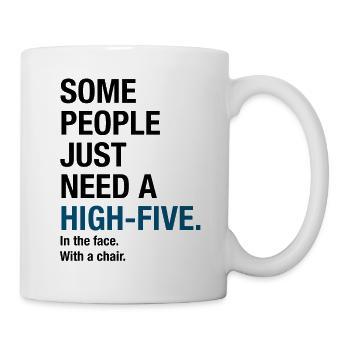 High-Five - Tasse - Weiß - Rechts