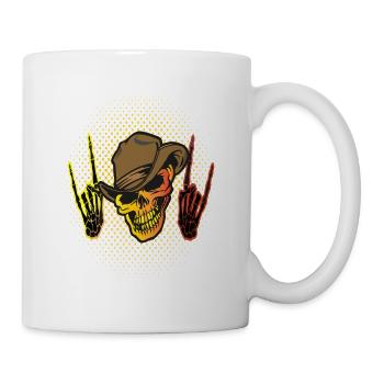 Skull Skeletal Hands - Mug - white - Right