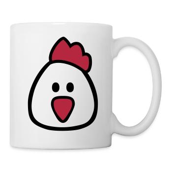 Poule - Mug blanc - blanc - Droite