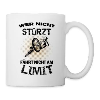 Riding a bike crash limit - Mug - white - Right