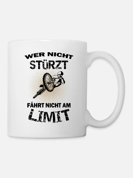 Fahrrad fahren stürzen Limit - Tasse - Weiß