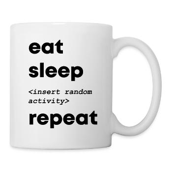 manger dormir répéter - Mug blanc - blanc - Droite