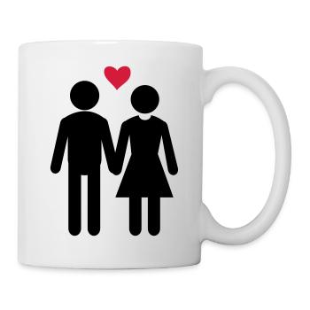 Love, Couple, Valentine's Day, Liebe Paar - Mug - white - Right