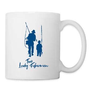 Father and son fishing - Mug - white - Right