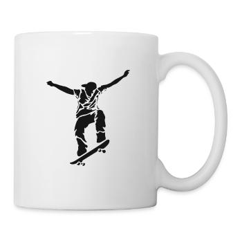 Skate, skaten, Skater, Skateboard - Tasse - Weiß - Rechts
