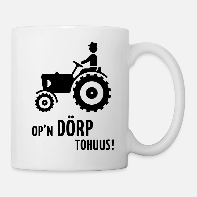Op’n Dörp tohuus! (Plattdeutsch / Plattdüütsch) - Tasse - Weiß