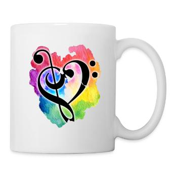 Musique amour - Mug blanc - blanc - Droite