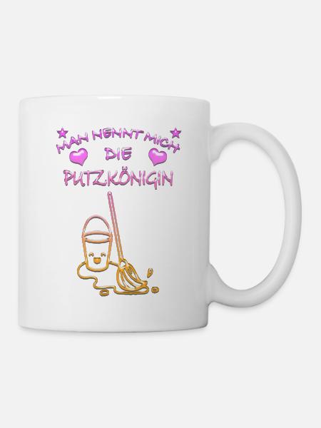 Königin Putzkönigin - Tasse - Weiß