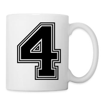 4_Nummer_4_(s31) - Tasse - Weiß - Rechts