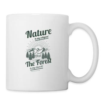 La nature est ma religion cadeau randonnée tshirt forêt - Mug blanc - blanc - Droite