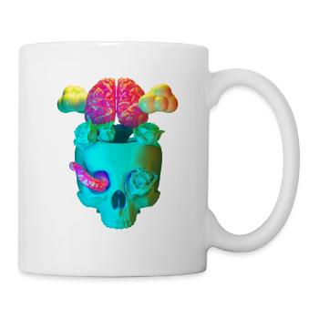Blue skull - Mug - white - Right