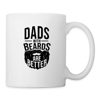 Dad father beard bearded gift mustache - Mug - white - Right
