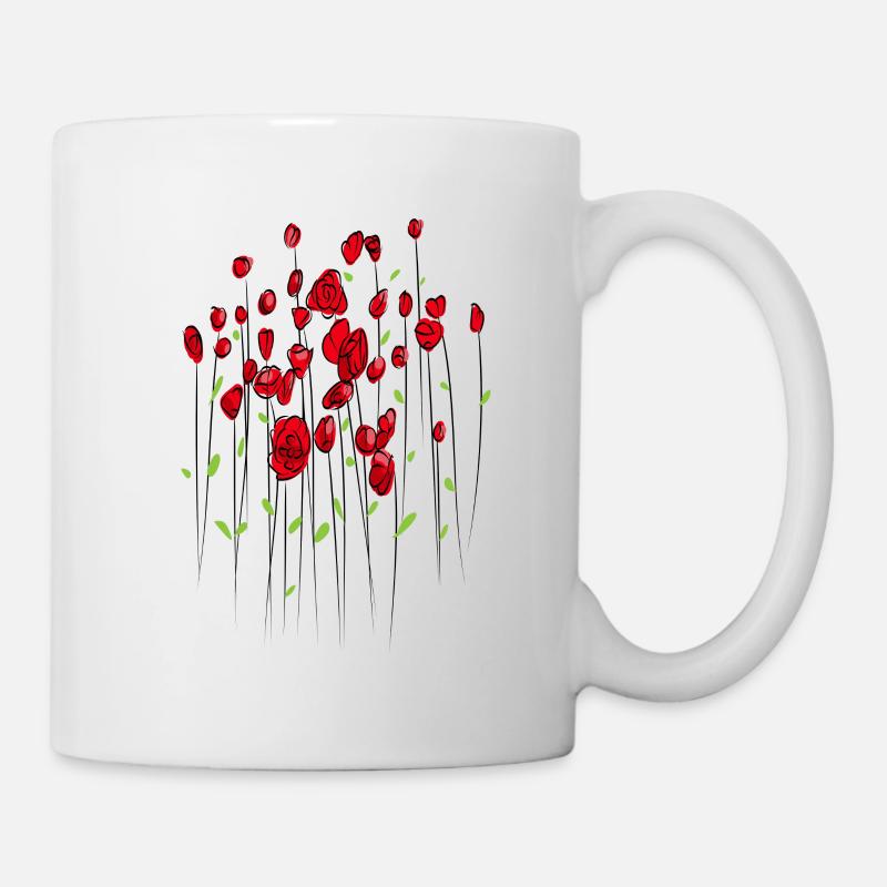 Fleur de pavot mohn - Mug blanc - blanc