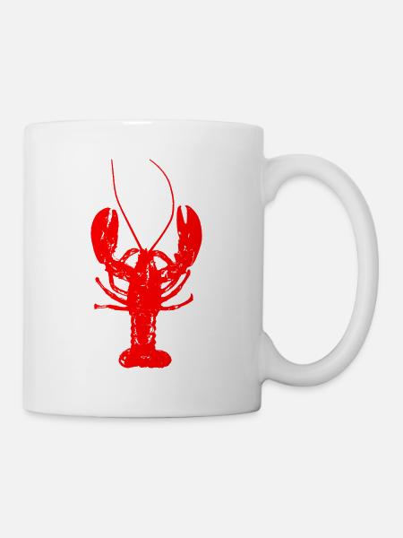 Homard rouge cuire des fruits de mer - Mug blanc - blanc