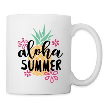 Émotions estivales soleil d'été - Mug blanc - blanc - Droite