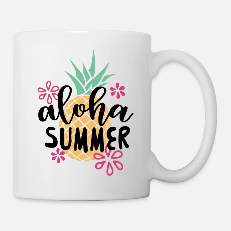 Émotions estivales soleil d'été - Mug blanc - blanc