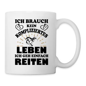 Einfach Reiten - Tasse - Weiß - Rechts