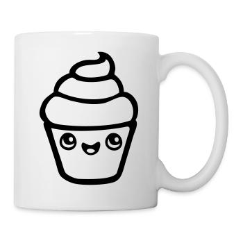 cake kawaii cupcake muffin cake pastry chef manga - Mug - white - Right
