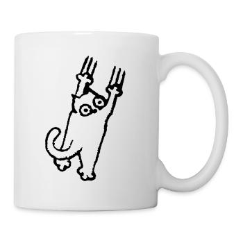 Clawing cat - Mug - white - Right
