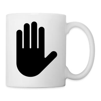 Hand - Tasse - Weiß - Rechts