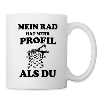 My bike has more profile - Mug - white - Right