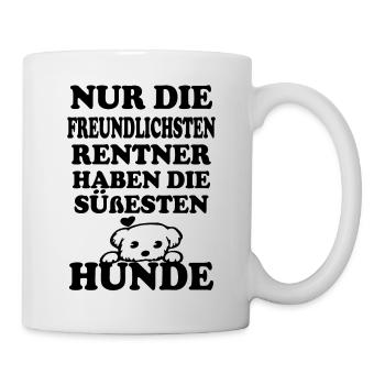 Retraités chiens mignons - Mug blanc - blanc - Droite