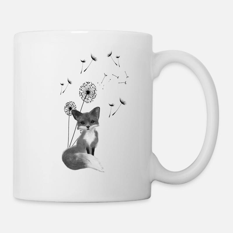 Renard au pissenlit - Mug blanc - blanc
