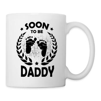 Soon To Be Daddy T Shirt First Time - Tasse - Weiß - Rechts