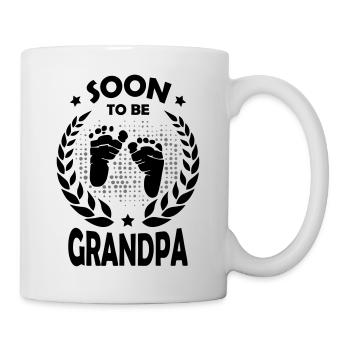 Soon To Be Grandpa Tee Shirt First Time - Mug - white - Right