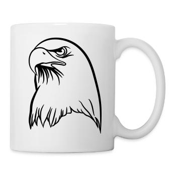Liberté de l'aigle - Mug blanc - blanc - Droite