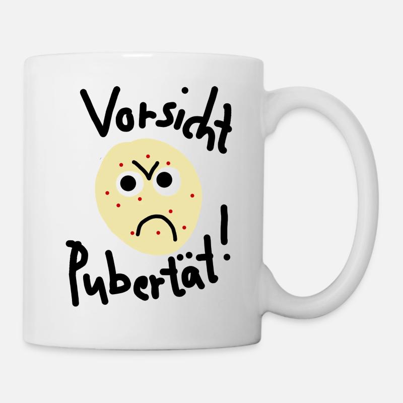 Vorsicht Pubertät - Tasse - Weiß
