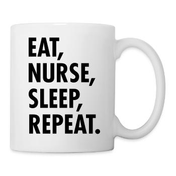 Eat, Nurse, Sleep, Repeat. - Mug blanc - blanc - Droite