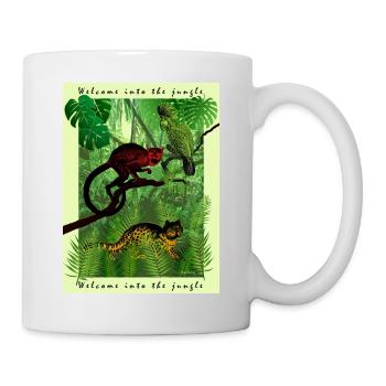 Tiere im Dschungel - Tasse - Weiß - Rechts