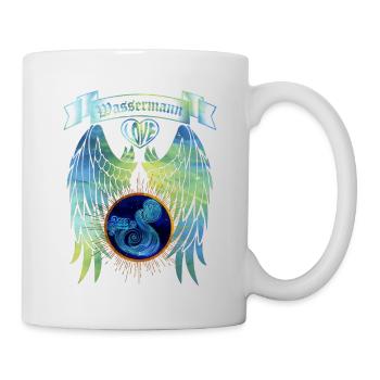 Sternzeichen Wassermann - Tasse - Weiß - Rechts
