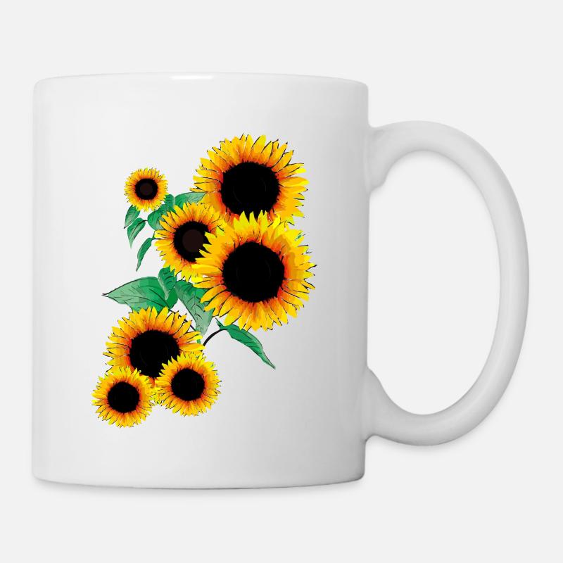 Sonnenblumen - Tasse - Weiß