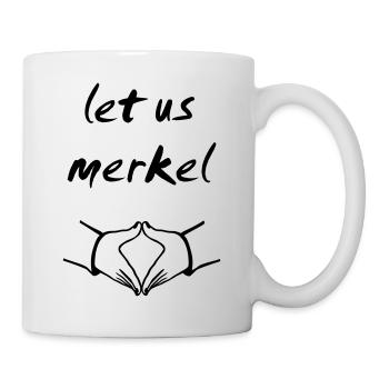 Merkel, Merkel-Raute, merkel diamond - Tasse - Weiß - Rechts