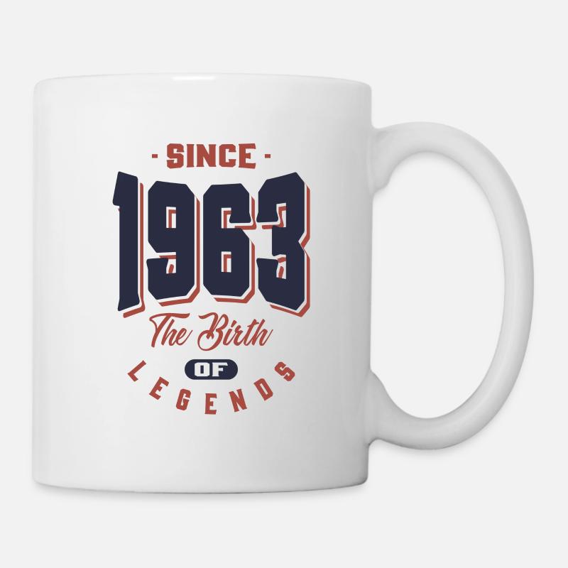 Né en 1963 anniversaire - Mug blanc - blanc