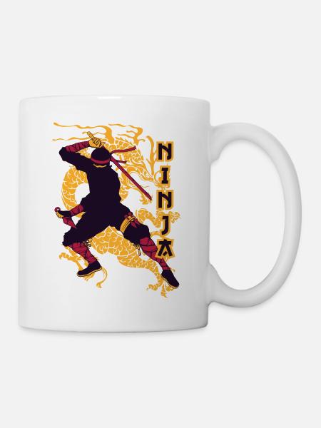 Ninja Japanese Dragon - Mug - white
