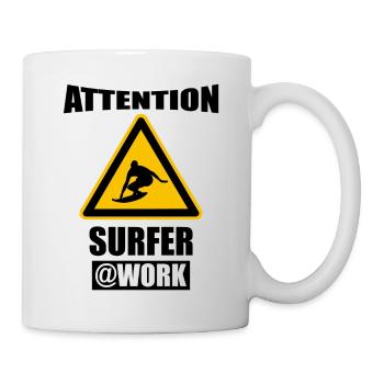 Surf surf planche de surf - Mug blanc - blanc - Droite